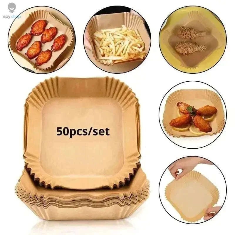 Air Fryer Liners 50-Pack Disposable Non-Stick Paper Liners-100PCS 16cm round