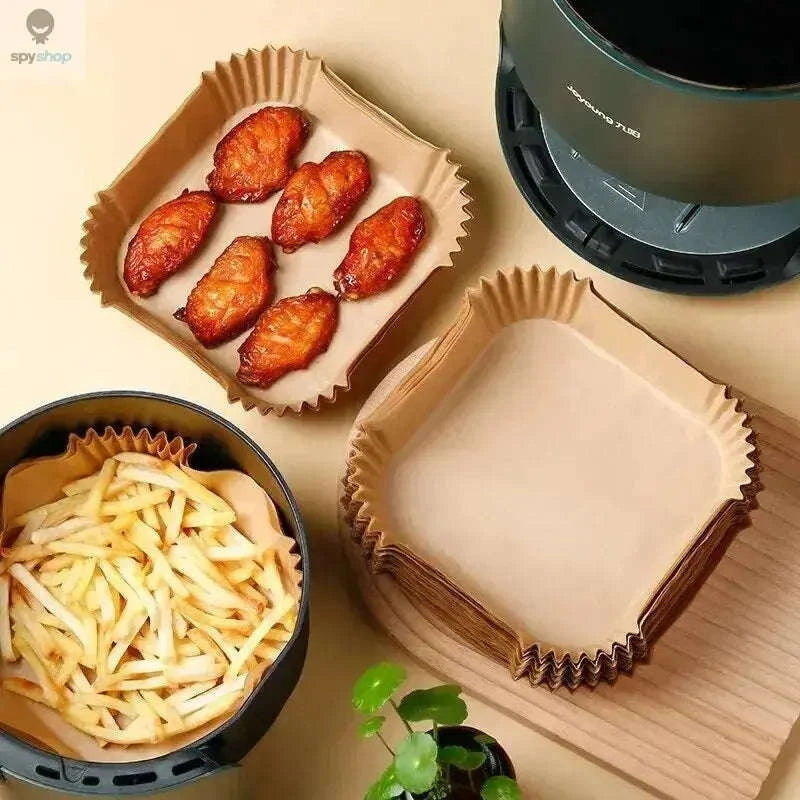 Air Fryer Liners – 50-Pack Disposable Non‑Stick Paper Liners-100PCS 16cm round