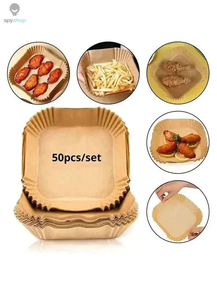 Air Fryer Liners 50-Pack Disposable Non-Stick Paper Liners-100PCS 16cm round