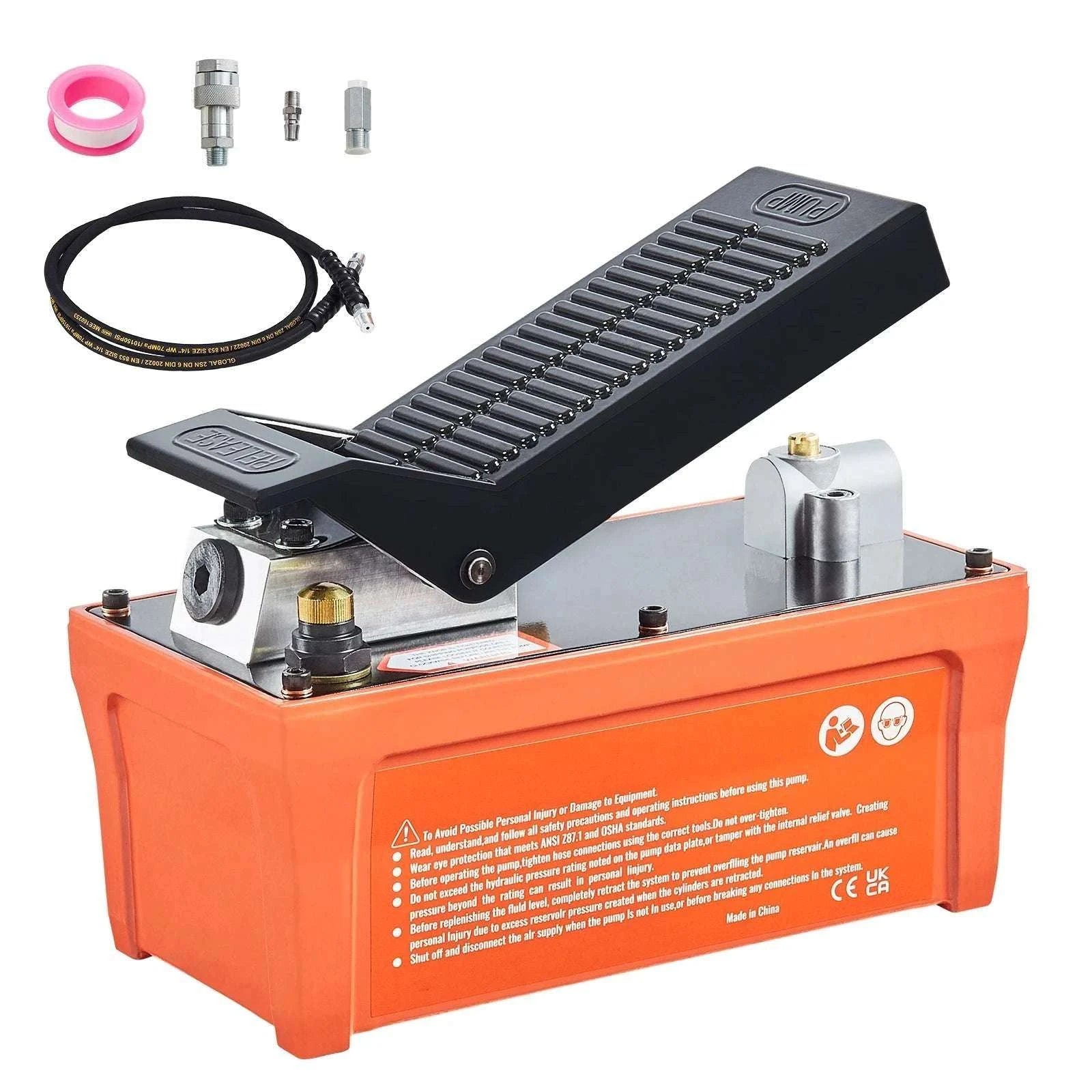 Air Hydraulic Pump 10,000 PSI Foot Pedal with 1.6L Reservoir-Gray / france