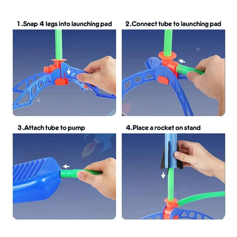 Air-Powered Rocket Launcher-3set