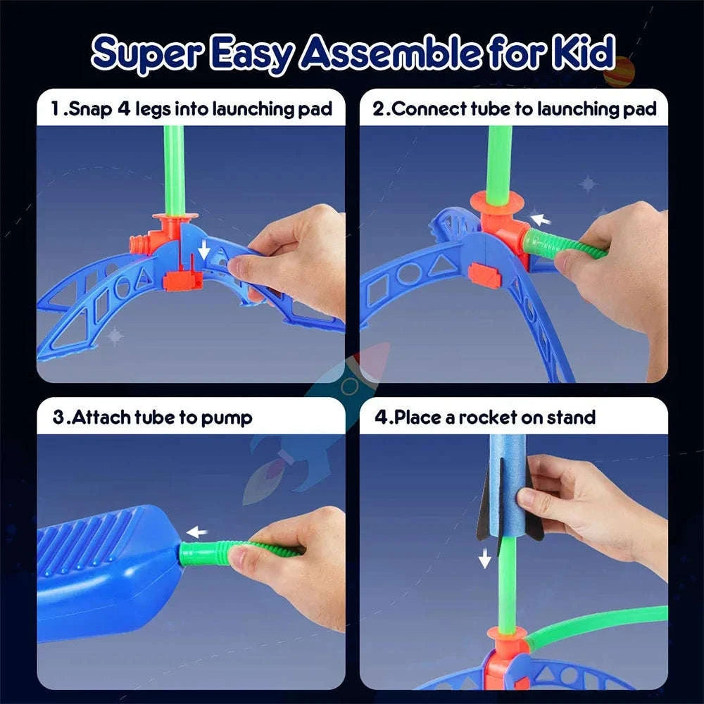 Air-Powered Rocket Launcher-3set