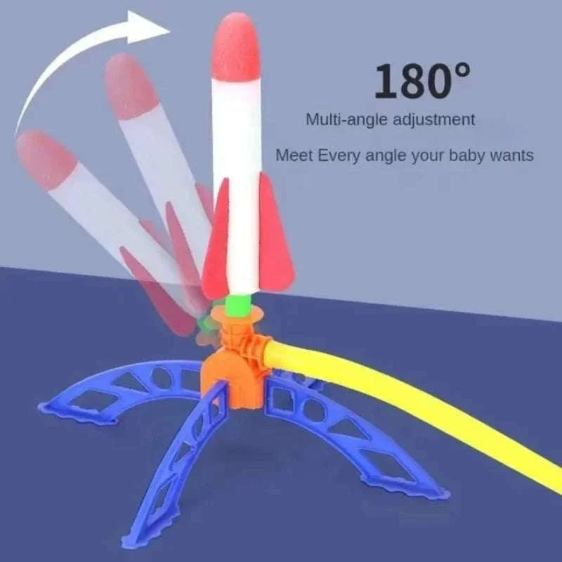 Air-Powered Rocket Launcher for Active Outdoor Play-3set
