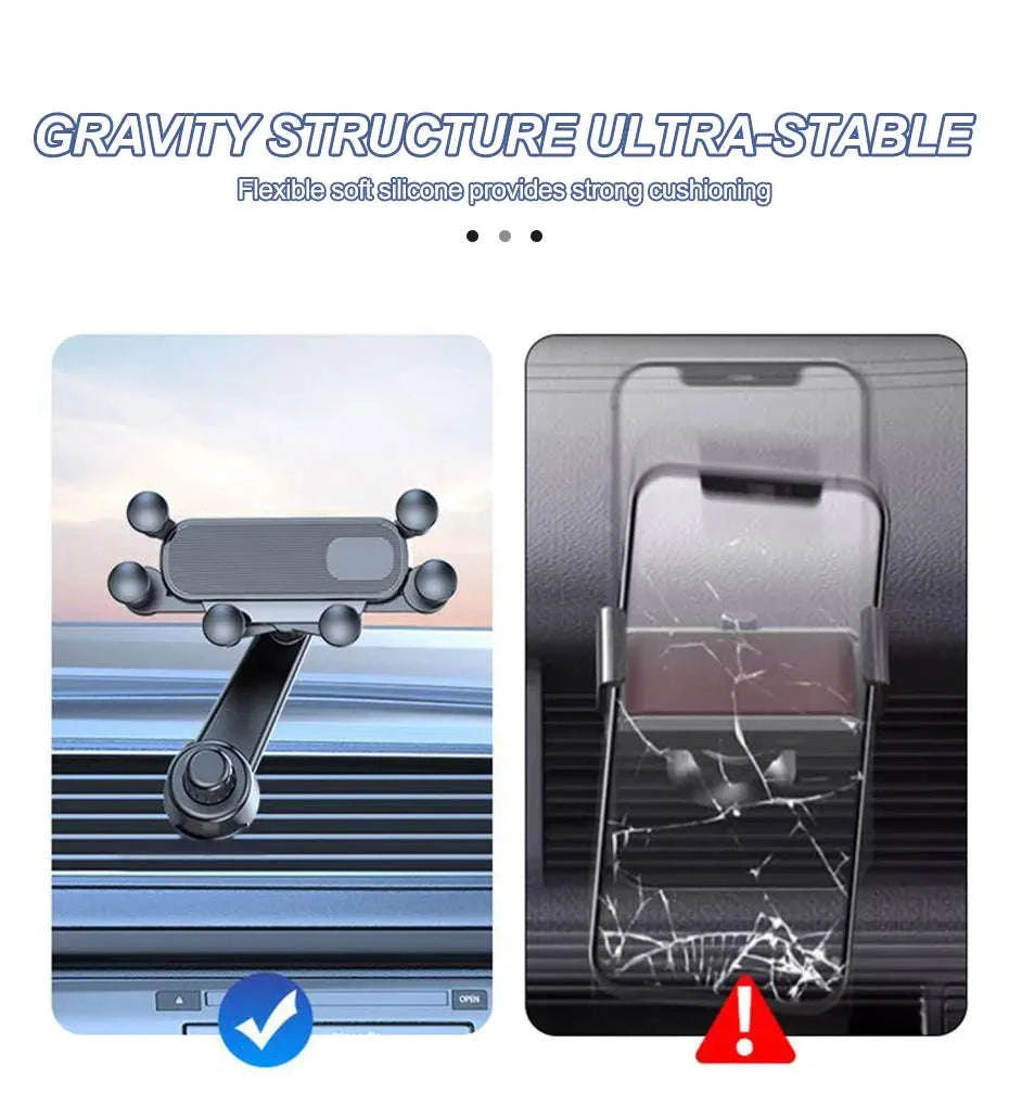 Air Vent Car Phone Holder for 4.7-7 Inch Smartphones-Short