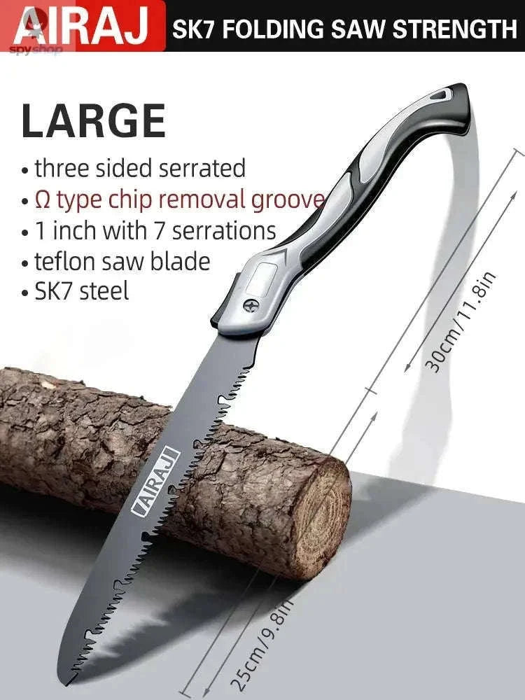 AIRAJ Folding Saw with Fine-Tooth Precision for Clean Cuts-100mm-199mm