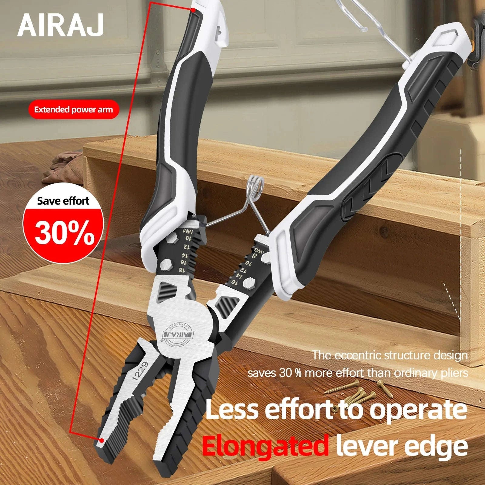 AIRAJ Multifunctional Electrician Pliers Set-3 pcs / United States
