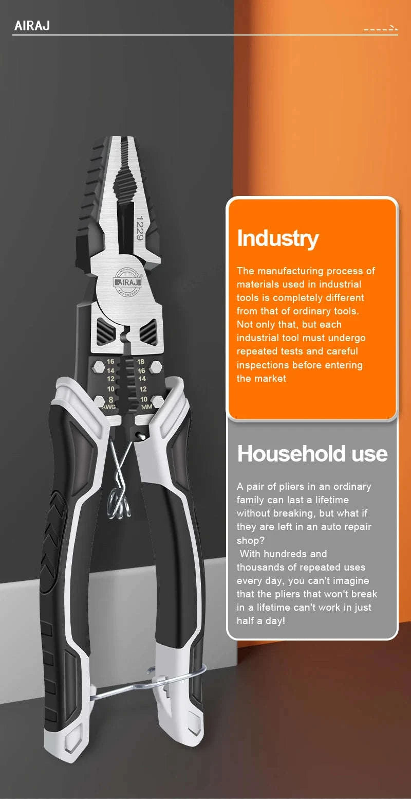AIRAJ Multifunctional Electrician Pliers Set-3 pcs / United States
