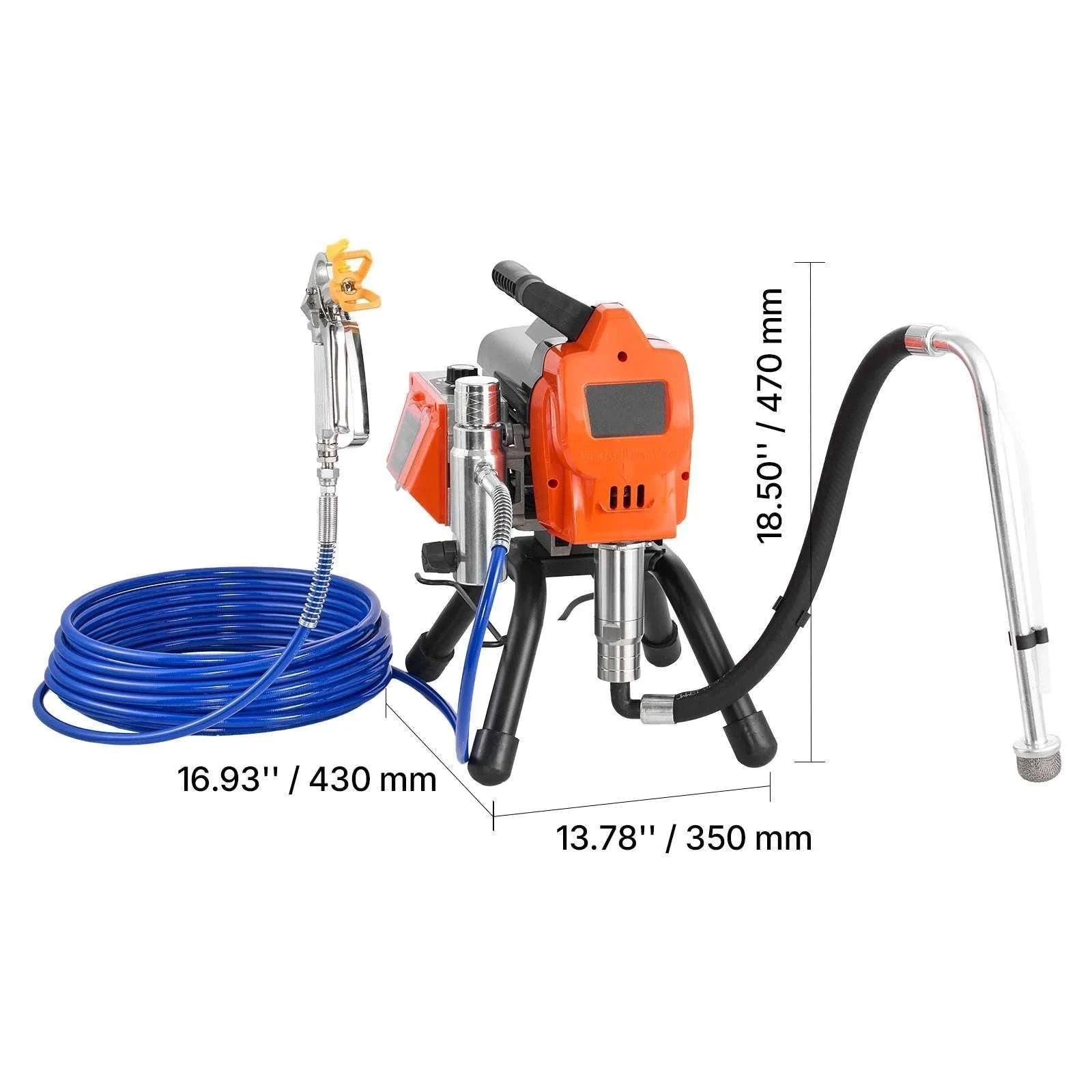 Airless Paint Sprayer with Cart High Pressure 3000–3300 PSI-650W 0.32GPM / United States