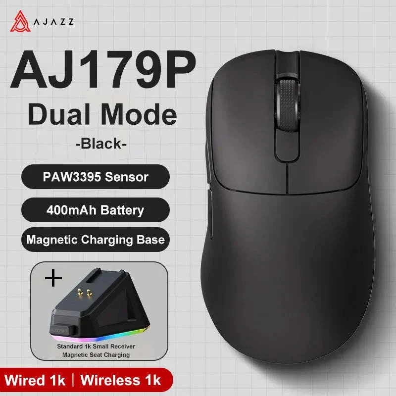 AJAZZ AJ179 PRO Ergonomic Wireless Gaming Mouse-AJ179P MC-Black