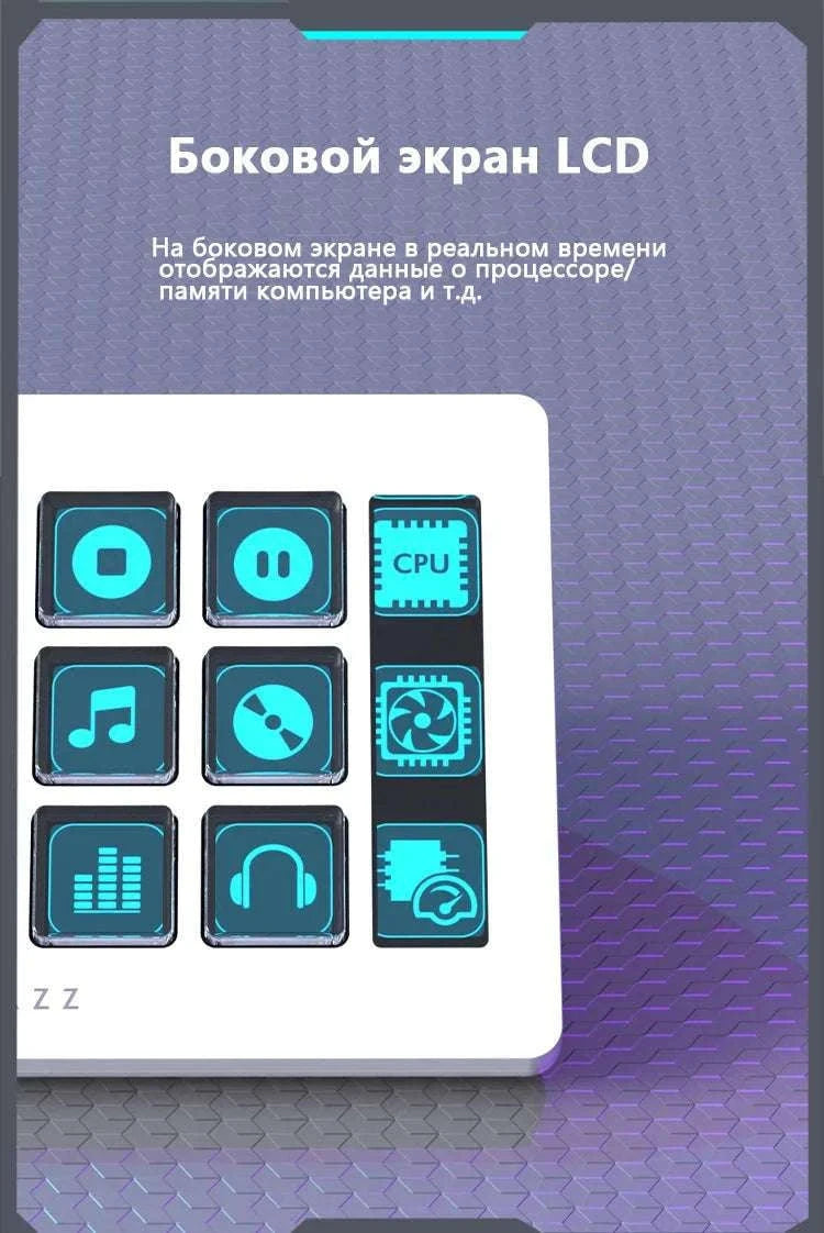 Ajazz AKP153 Russian Version Multi-Function Desktop Keypad-WHITE
