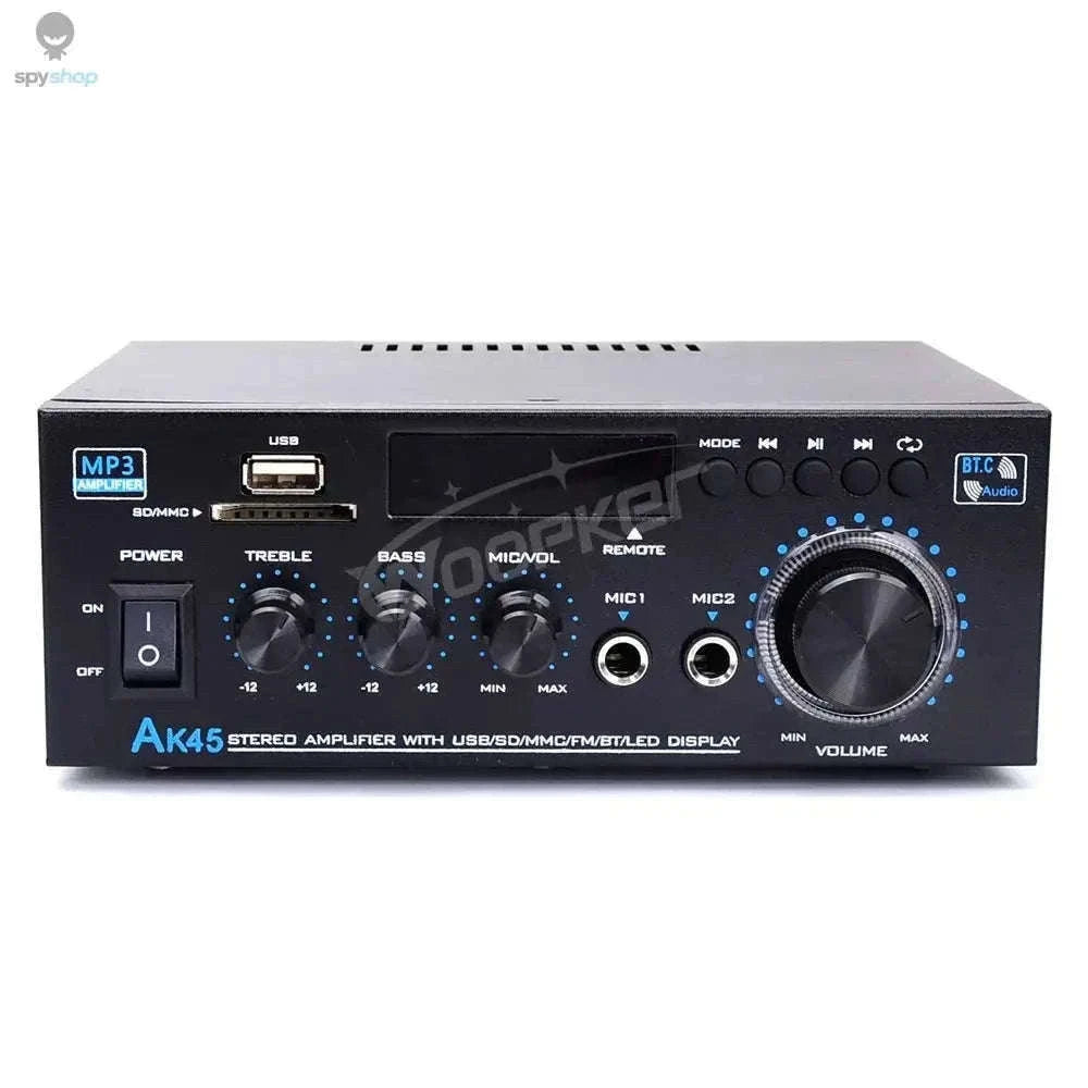 AK45 HiFi Bluetooth Amplifier with Multi-Input Stereo Sound-UK Plug