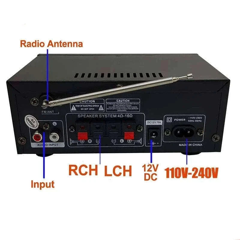 AK45 HiFi Bluetooth Audio Amplifier for Home and Car Sound-Default Title
