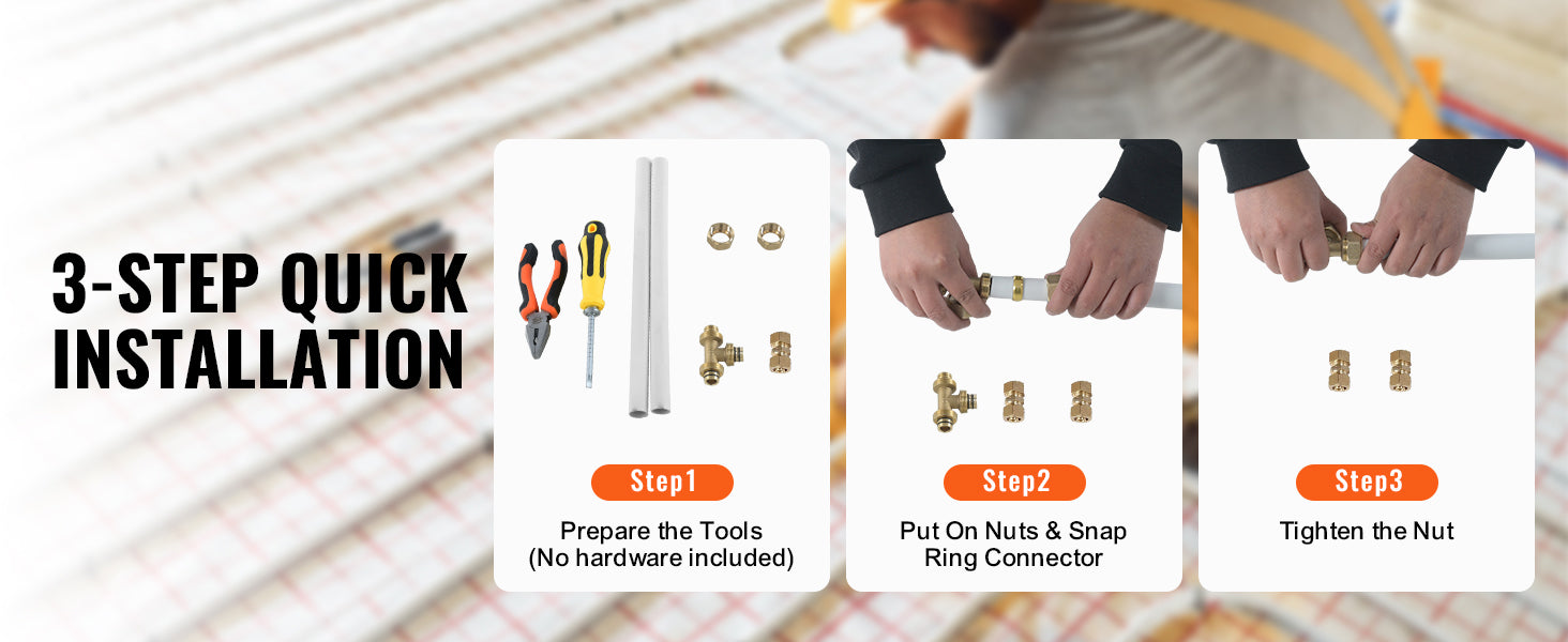 SucceBuy PEX-AL-PEX-rör 984 ft 5/8 tum diameter 0,08 tum tjocklek Strålningsvärme Golv VVS Innre aluminiumskikt PEX-rörledning