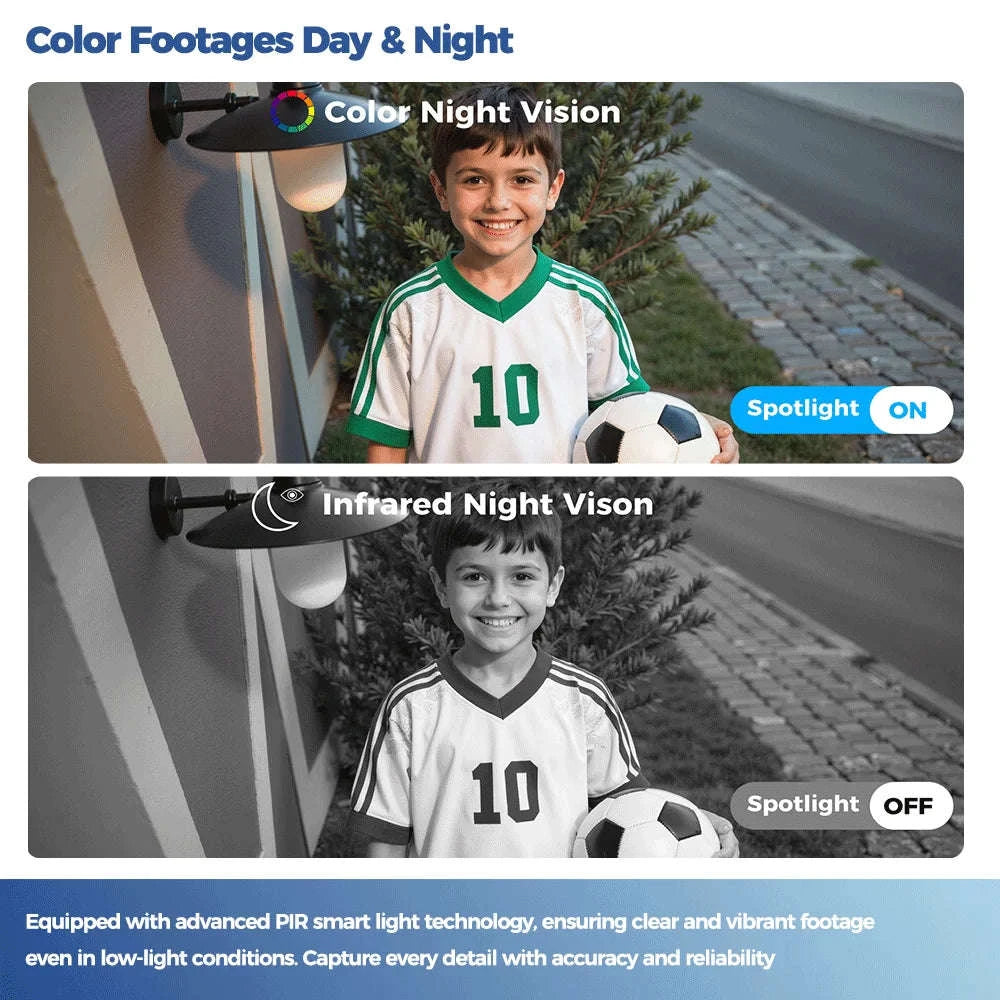 Alevio Outdoor Solar Wireless Security Camera 4MP IP67-Black n 64G / CHINA