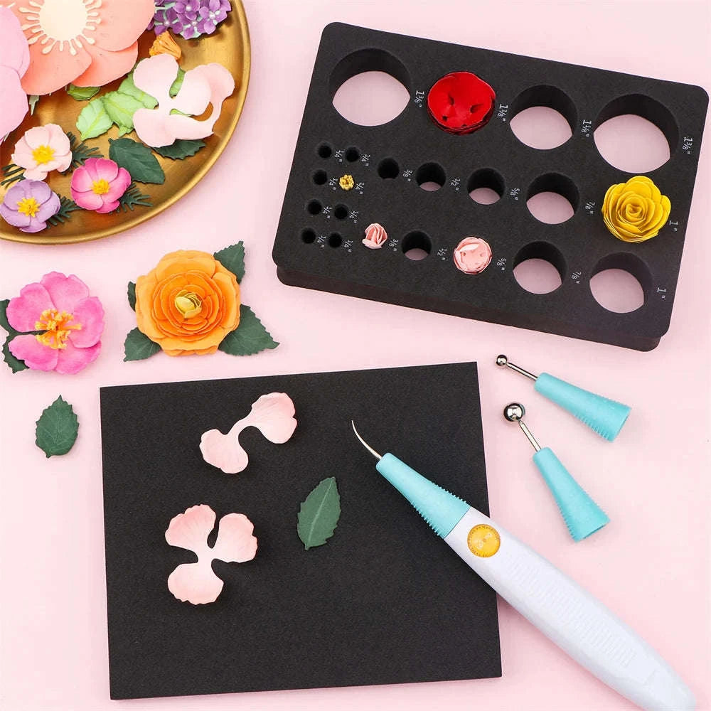 All-in-One Paper Flower Sculpting Tool Kit with 7 Interchangeable Tips-1 / United States