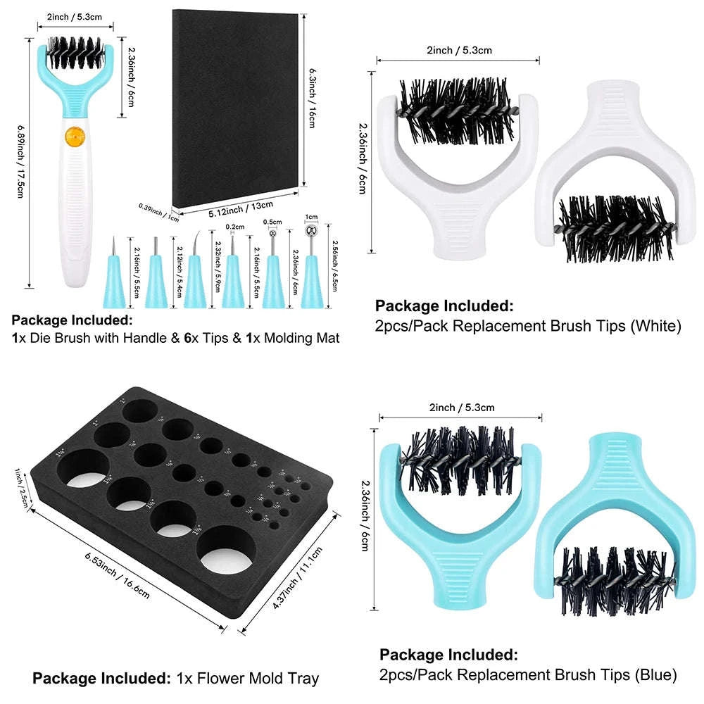 All-in-One Paper Flower Sculpting Tool Kit with 7 Interchangeable Tips-1 / United States