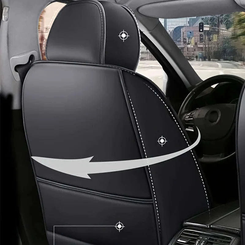 All-Inclusive Leather Car Seat Cover-red 1pcs / China Mainland