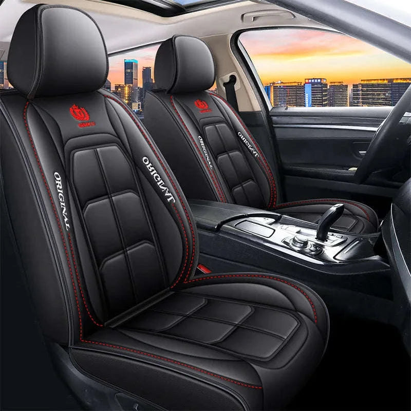 All-Inclusive Leather Car Seat Cover-red 1pcs / China Mainland