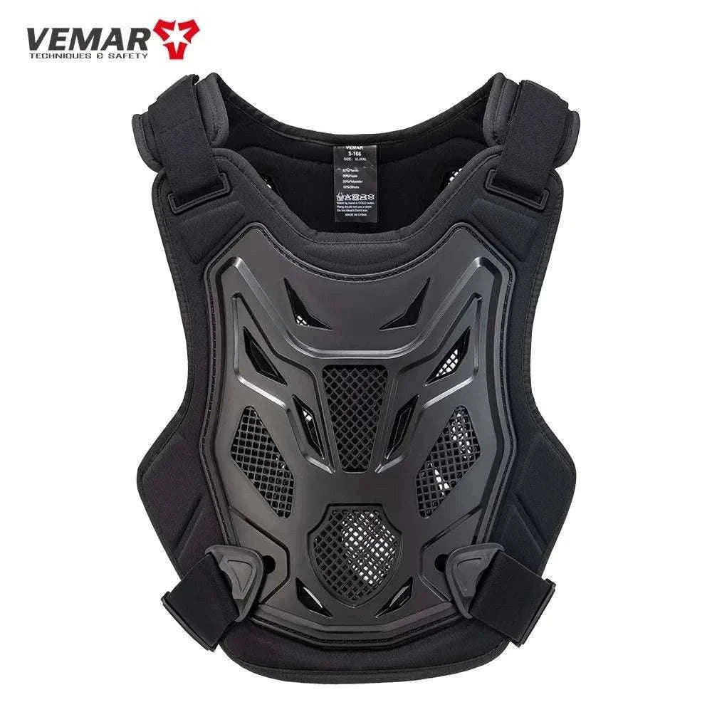 All-Season Motocross Armor Vest Chest & Back Protector Gear-White / M-L