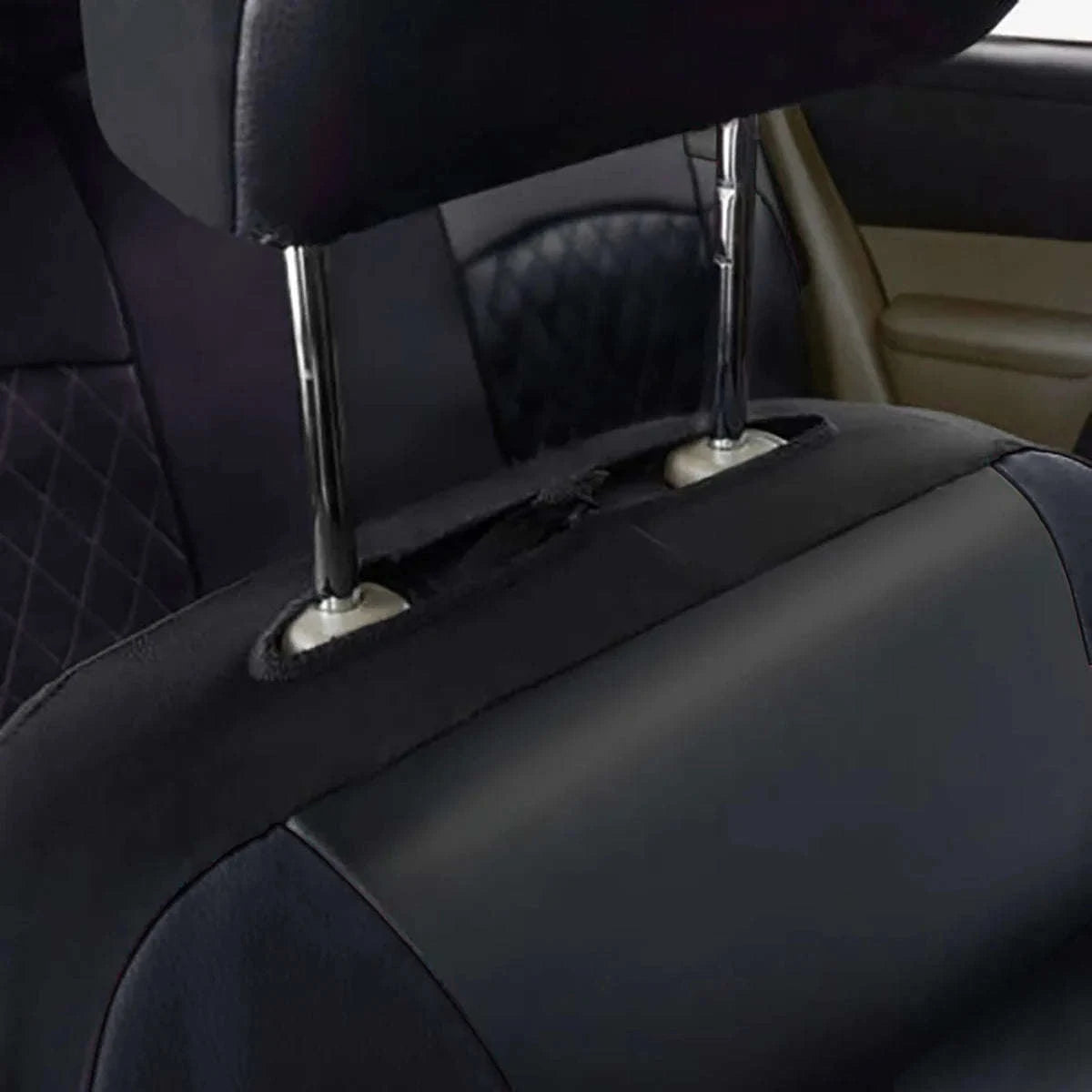 All-Season Quilted PU Leather Car Seat Cover-AE-2041-BL