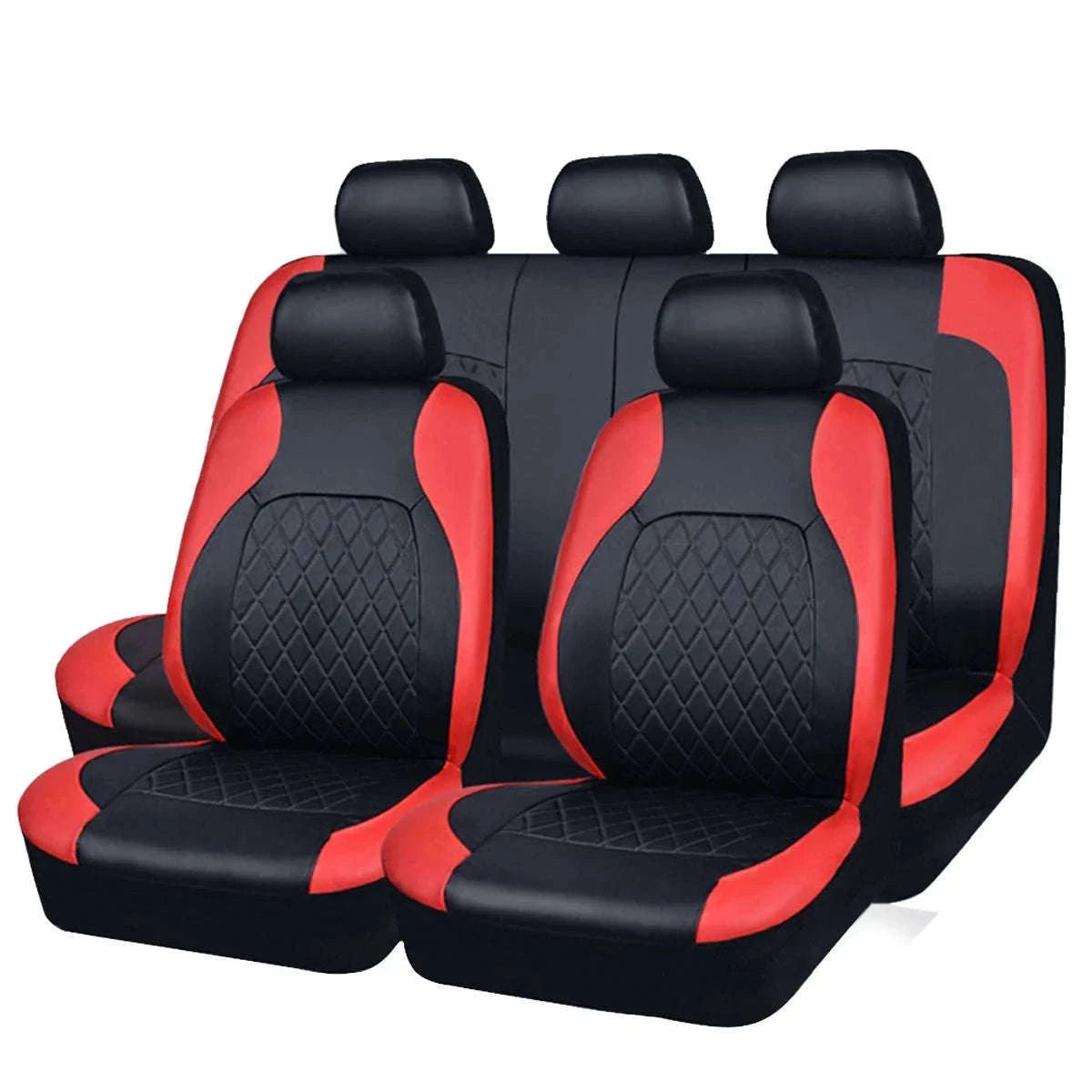 All-Season Quilted PU Leather Car Seat Cover Set-AE-2041-BL