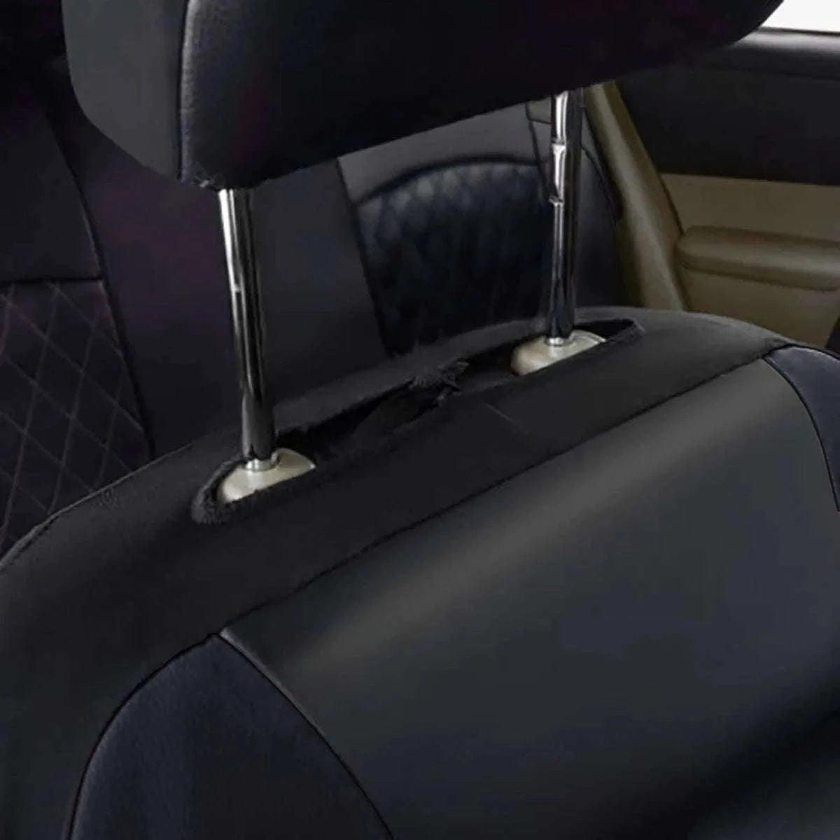 All-Season Quilted PU Leather Car Seat Cover Set-AE-2041-BL