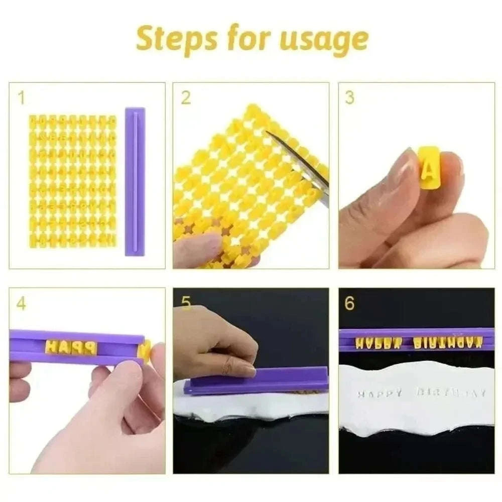 Alphabet & Number Clay Embosser Set for Pottery and DIY Projects-United States / Printing mold set