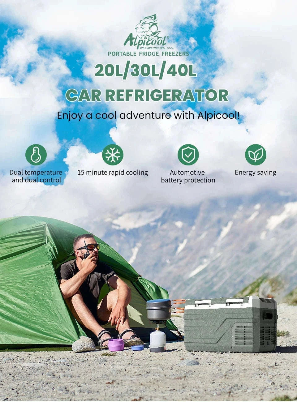 Alpicool NLS Portable Car Refrigerator Freezer 20L/30L/40L-20L / United Kingdom