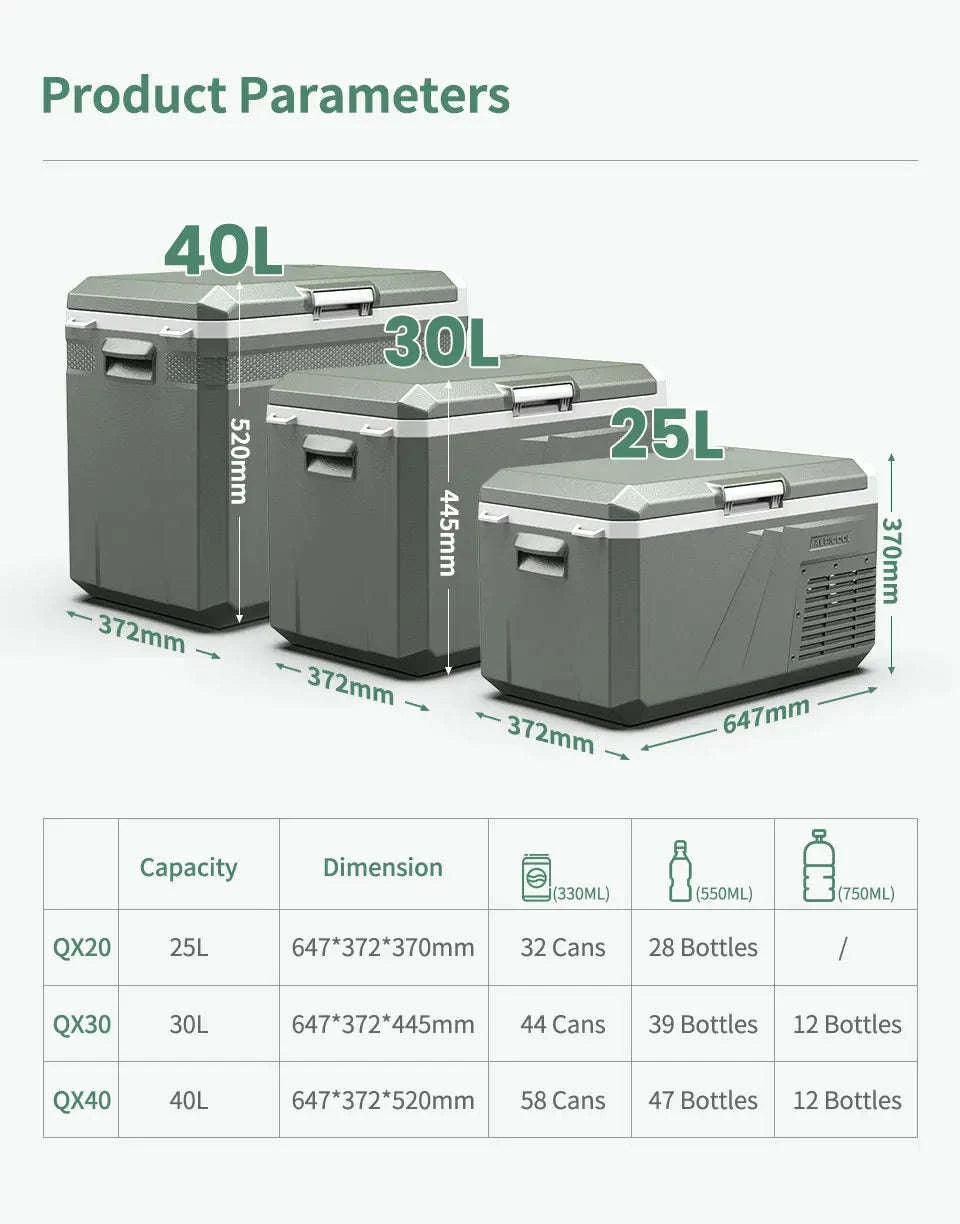 Alpicool QX Portable Car Refrigerator Freezer, 25L-40L-30L / United Kingdom