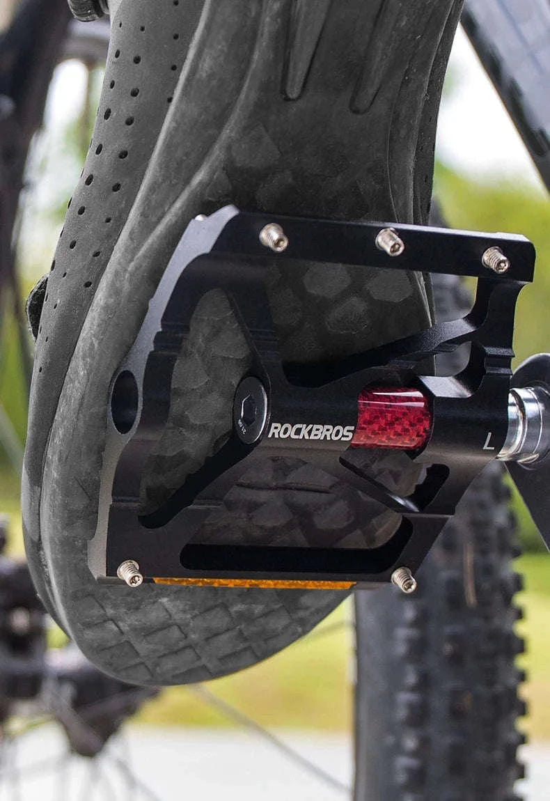 Aluminum Alloy Bike Pedals with Non-Slip Grip & Reflective Safety-K307PT Blue