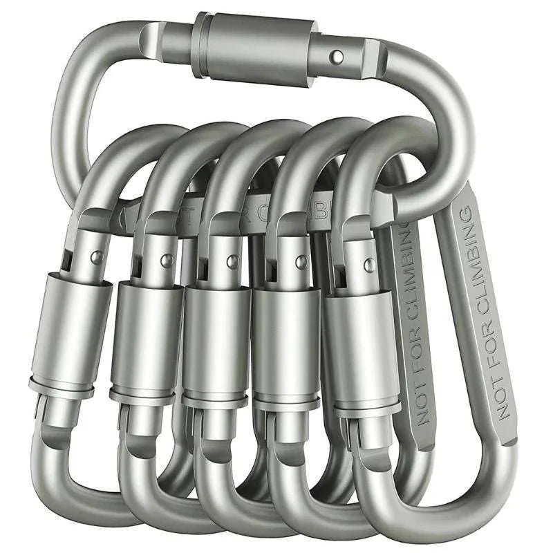 Aluminum Alloy Carabiner Keychain D-Ring Clip-2 pcs / 8 cm / CN