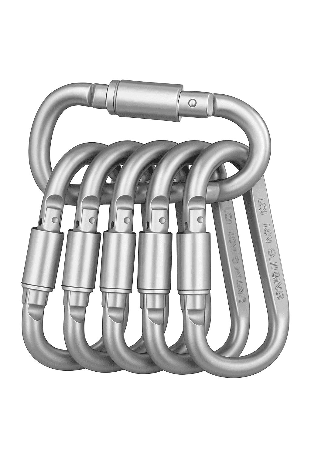 Aluminum Alloy Carabiner Keychain D-Ring Clip-2 pcs / 8 cm / CN