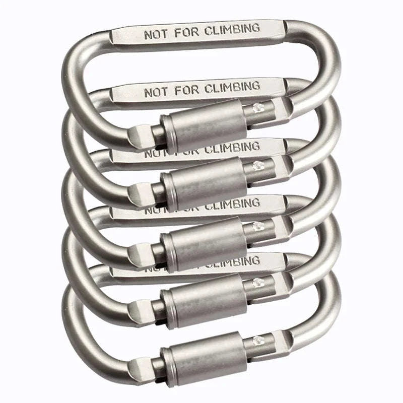 Aluminum Alloy Carabiner Keychain D-Ring Clip-2 pcs / 8 cm / CN