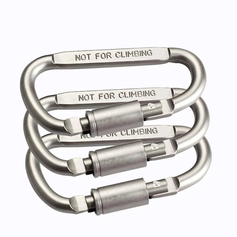 Aluminum Alloy Carabiner Keychain D-Ring Clip-2 pcs / 8 cm / CN