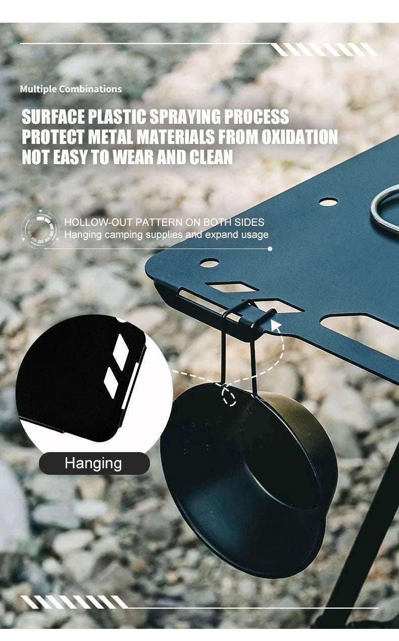 Aluminum Alloy IGT Tactical Folding Table with Adjustable Legs-IGT Storage Rack