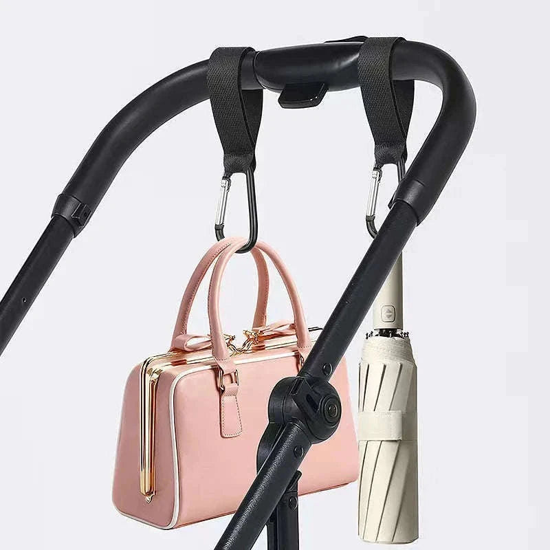 Aluminum Alloy Stroller Hook Organizer for Hands-Free Carrying-2pcs