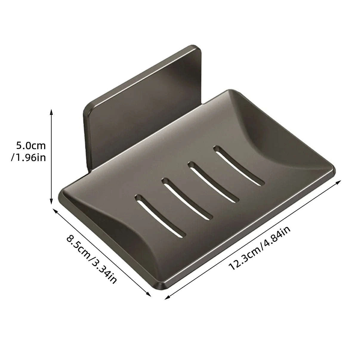 Aluminum Alloy Wall Mounted Soap Holder-Grey