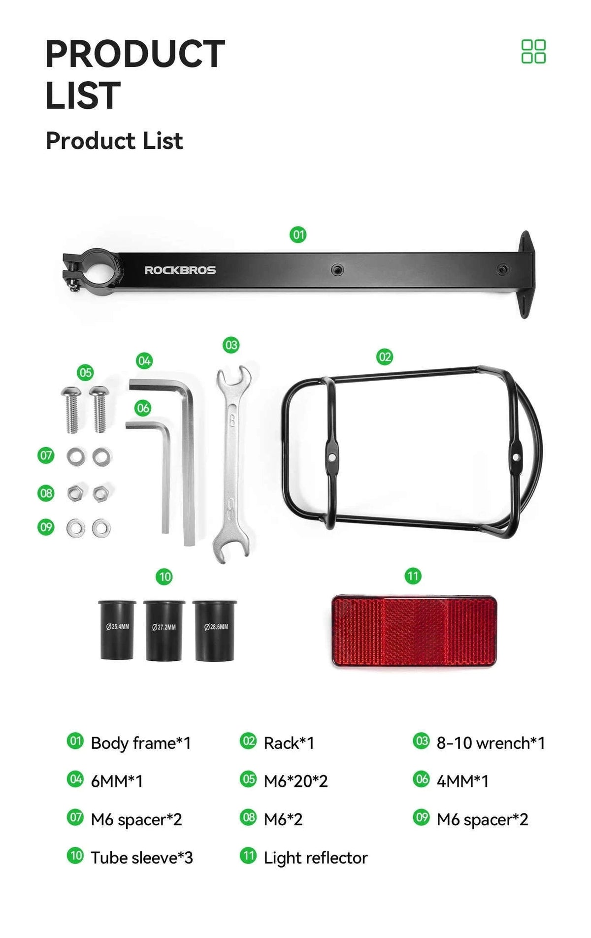 Aluminum Bike Rear Rack Carrier Shelf for Extra Storage on Rides-H310