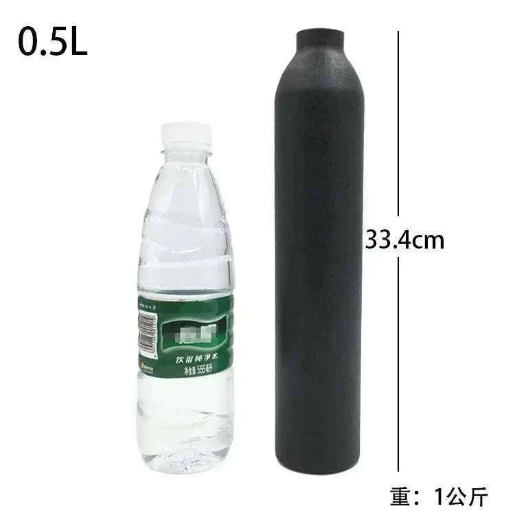 Aluminum CO2 Cylinder 30MPa M18×1.5 Thread for Aquarium & Gas Use-0.25L