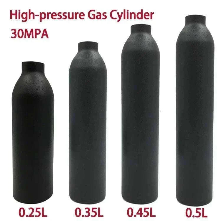 Aluminum CO2 Cylinder 30MPa M18×1.5 Thread for Aquarium & Gas Use-0.25L