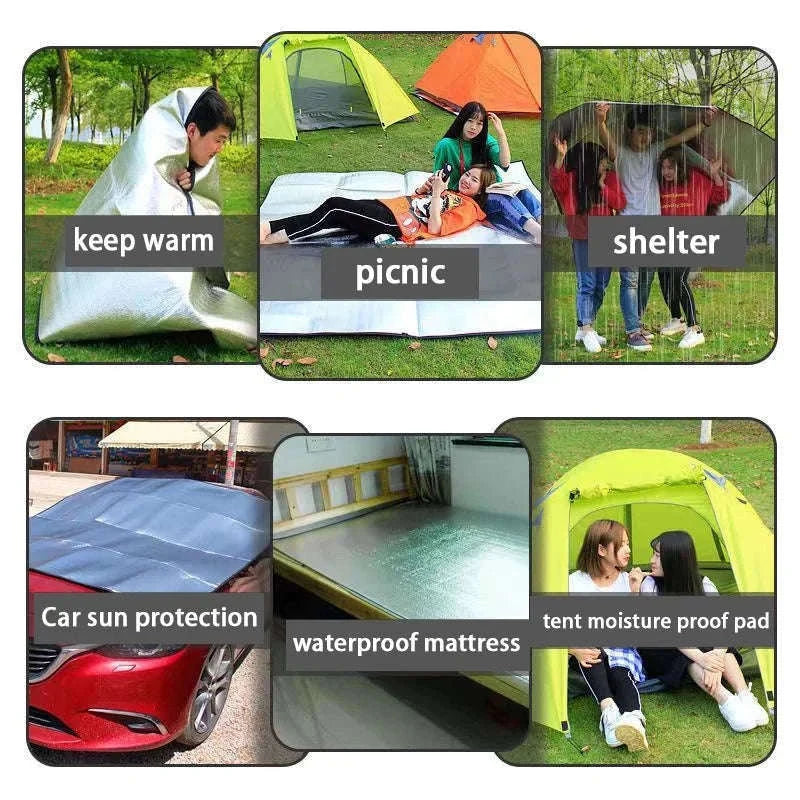 Aluminum Foil Moisture-Proof Camping Pad for Dry Outdoor Comfort-200 x 200cm