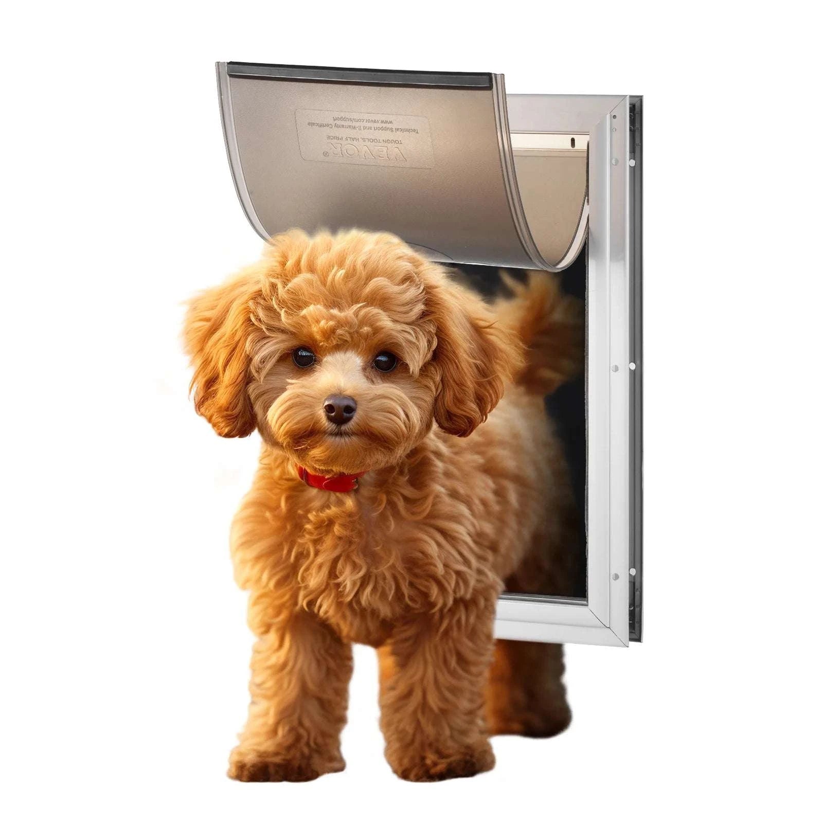 Aluminum Frame Pet Door with Locking Flap Weatherproof Dog Door-XL / france