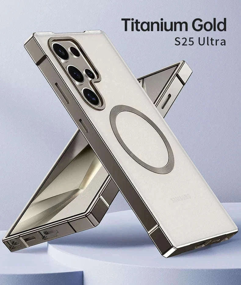 Aluminum Metal Magnetic Case for Samsung Galaxy S25 Ultra & S24 Ultra-Black / aluminum / Galaxy S24 Ultra