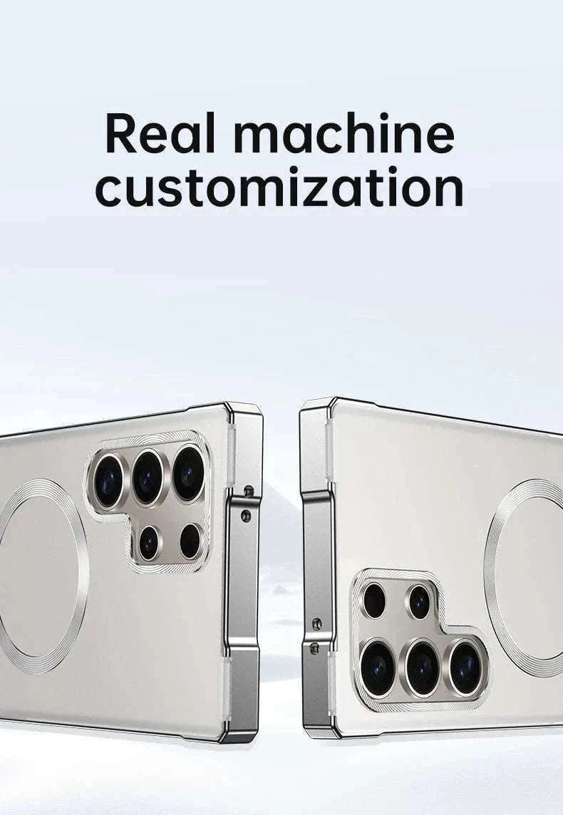 Aluminum Metal Magnetic Case for Samsung Galaxy S25 Ultra & S24 Ultra-Black / aluminum / Galaxy S24 Ultra
