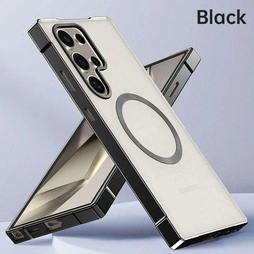 Aluminum Metal Magnetic Case for Samsung Galaxy S25 Ultra & S24 Ultra-Black / aluminum / Galaxy S24 Ultra
