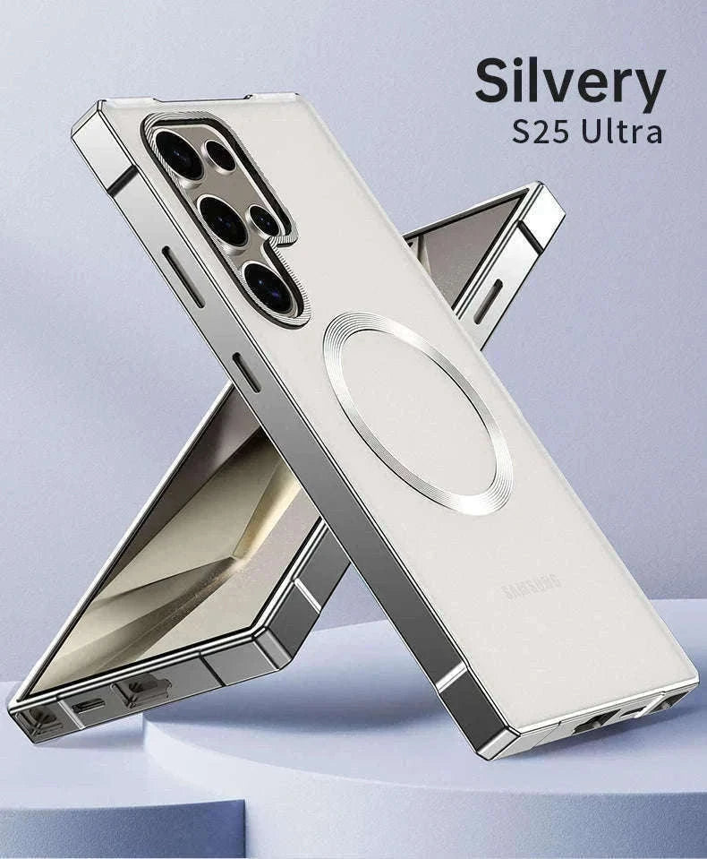 Aluminum Metal Magnetic Case for Samsung Galaxy S25 Ultra & S24 Ultra-Black / aluminum / Galaxy S24 Ultra