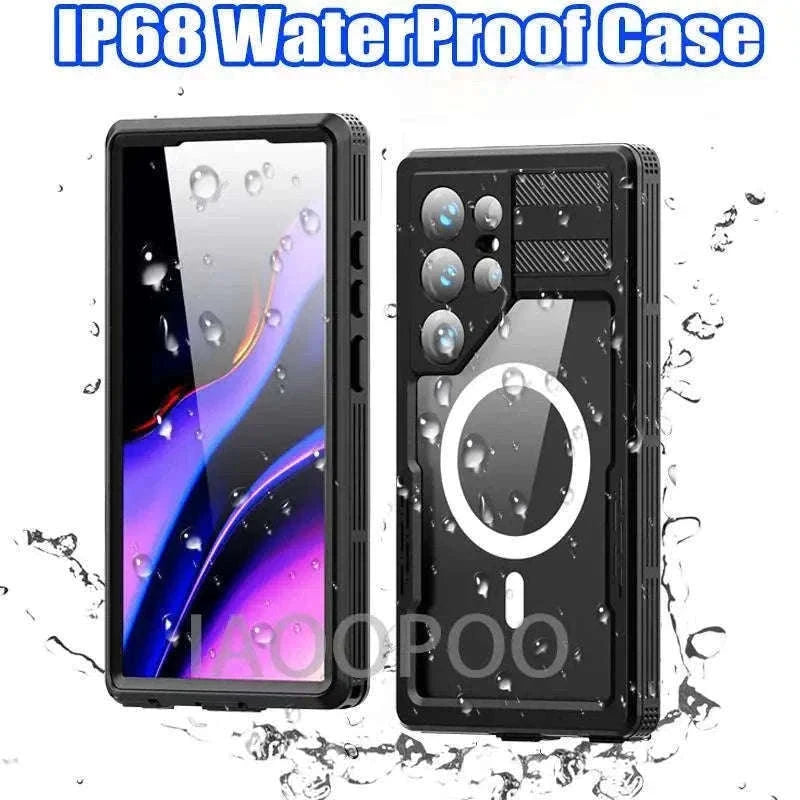 Aluminum Metal Magnetic Case for Samsung Galaxy S25 Ultra & S24 Ultra-Black / aluminum / Galaxy S24 Ultra