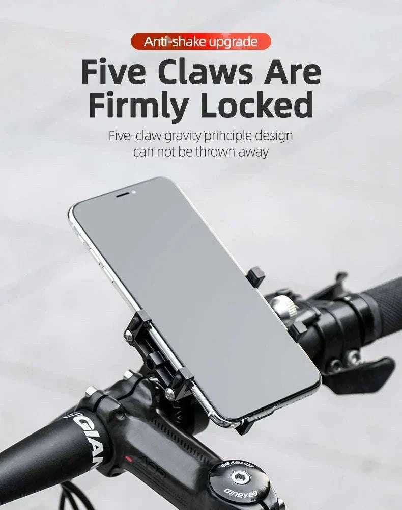 Aluminum Motorcycle Phone Mount with Secure 5-Claw Grip-699-BR