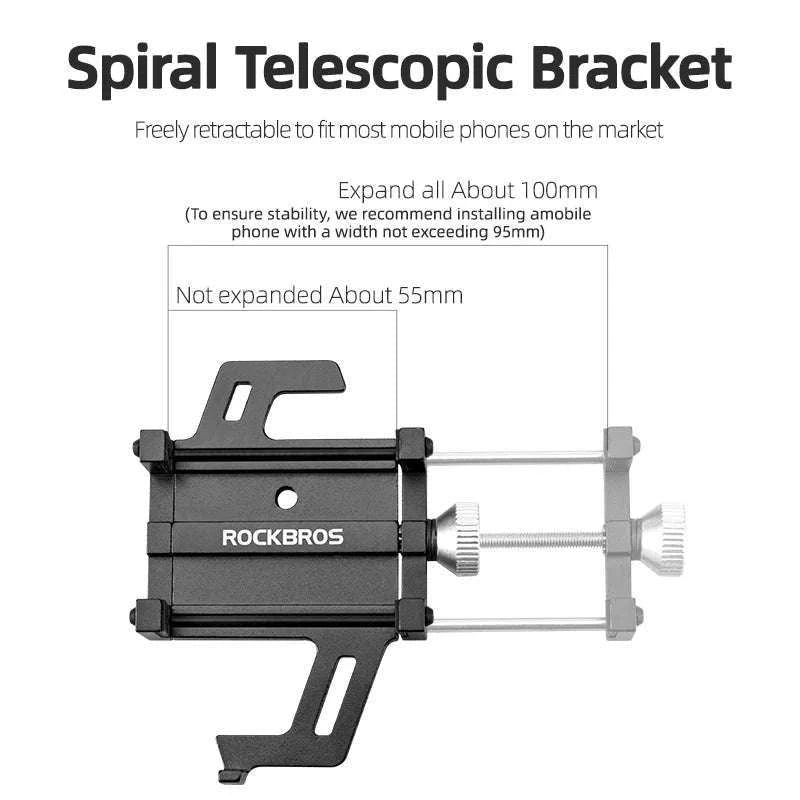 Aluminum Motorcycle Phone Mount with Secure 5-Claw Grip-699-BR