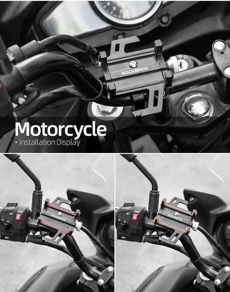 Aluminum Motorcycle Phone Mount with Secure 5-Claw Grip-699-BR